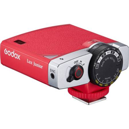 Godox Lux Junior Retro Camera Flash Red - lampa błyskowa, czerwona